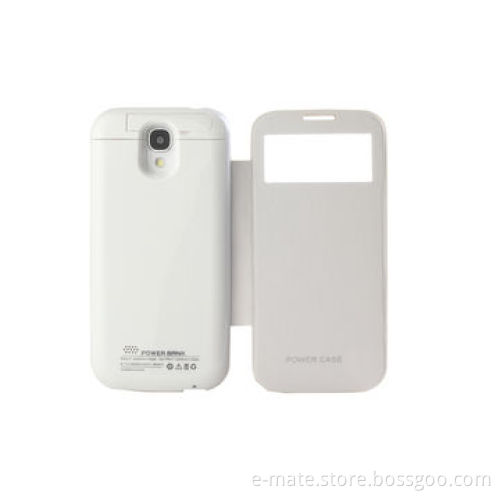 Power Case for Samsung Galaxy S4, with Leather Cover and Kickstand for Video Watching and Face Time